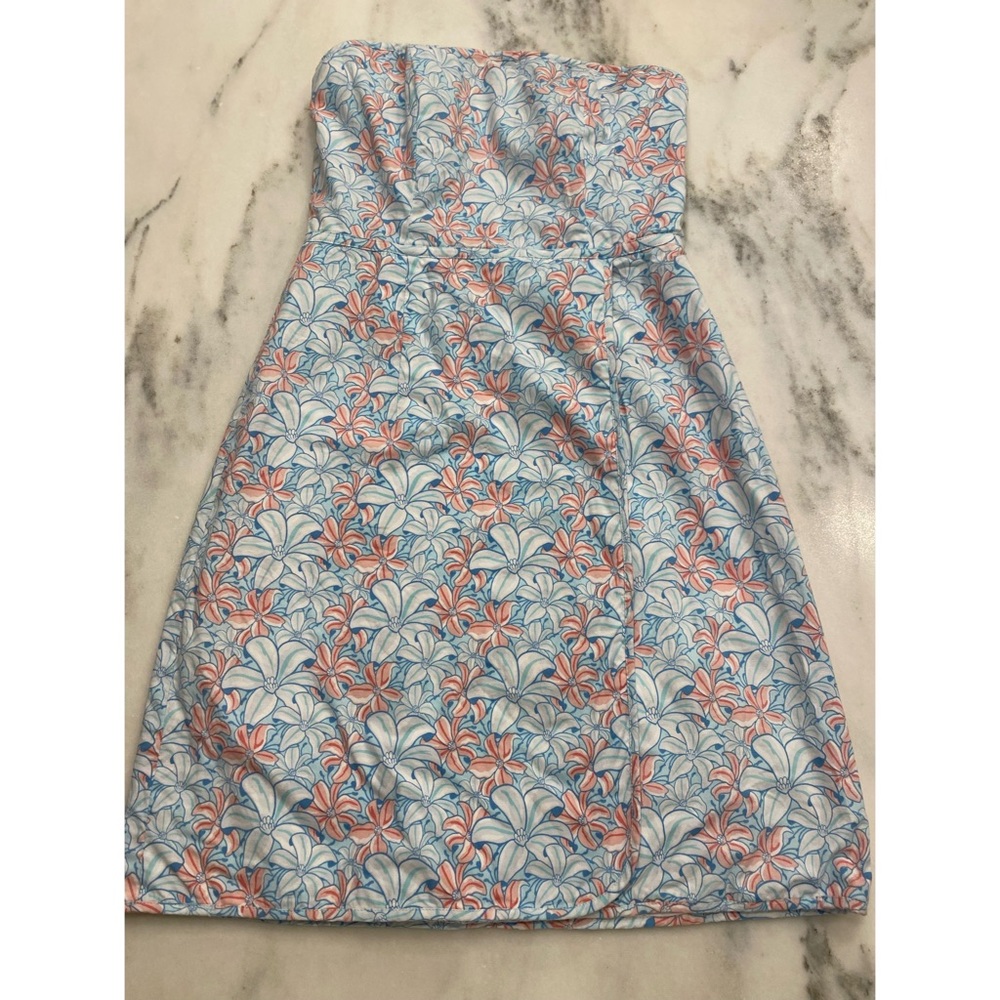 Vineyard Vines strapless faux wrap summer dress